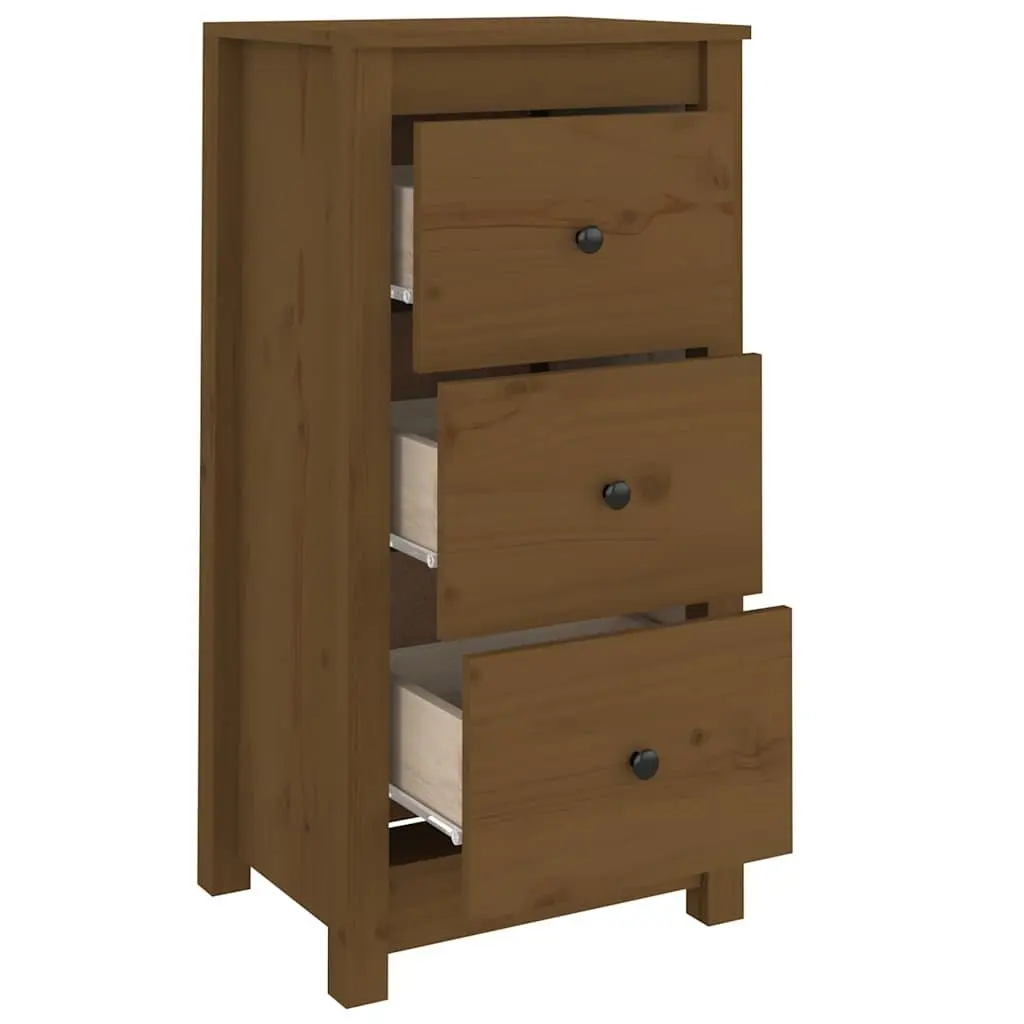 Solid Pine Wood Sideboard Cabinet Set with Rustic Charm