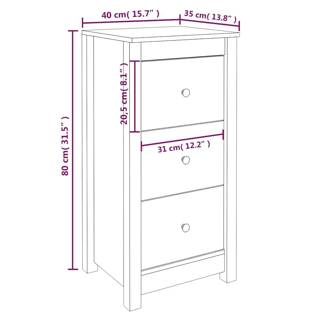 Solid Pine Wood Sideboard Cabinet Set with Rustic Charm