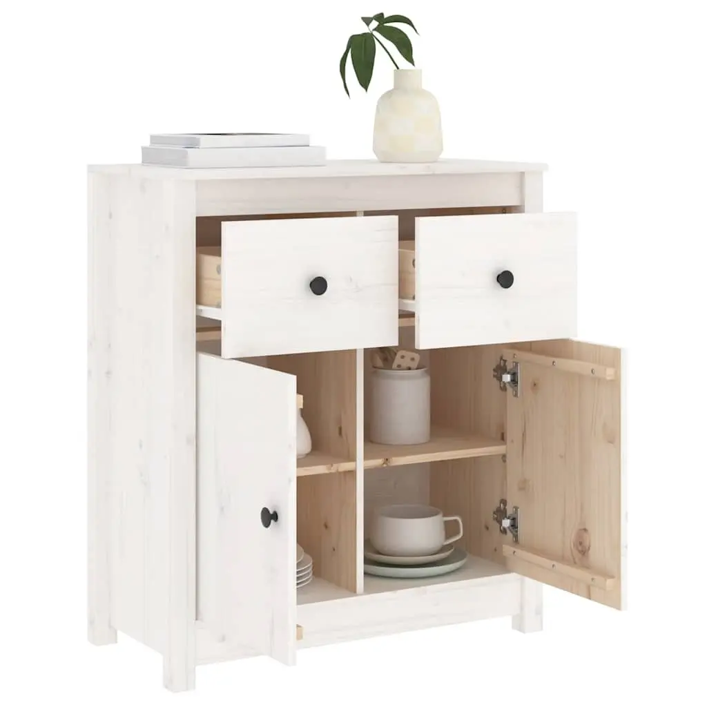 Wooden Sideboard Storage Cabinet in White