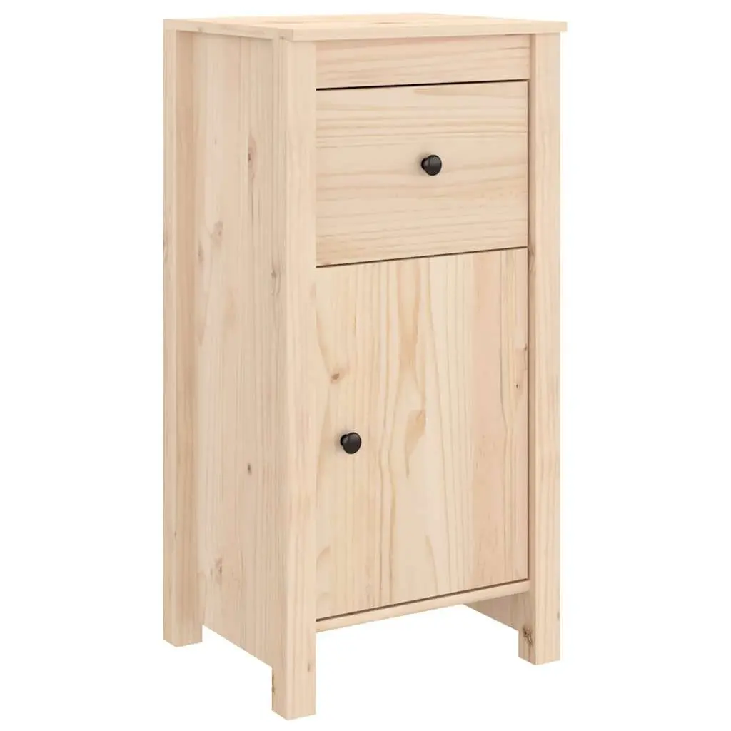 Solid Wood Pine Sideboards 2 pcs Brown Storage Cabinet Furniture