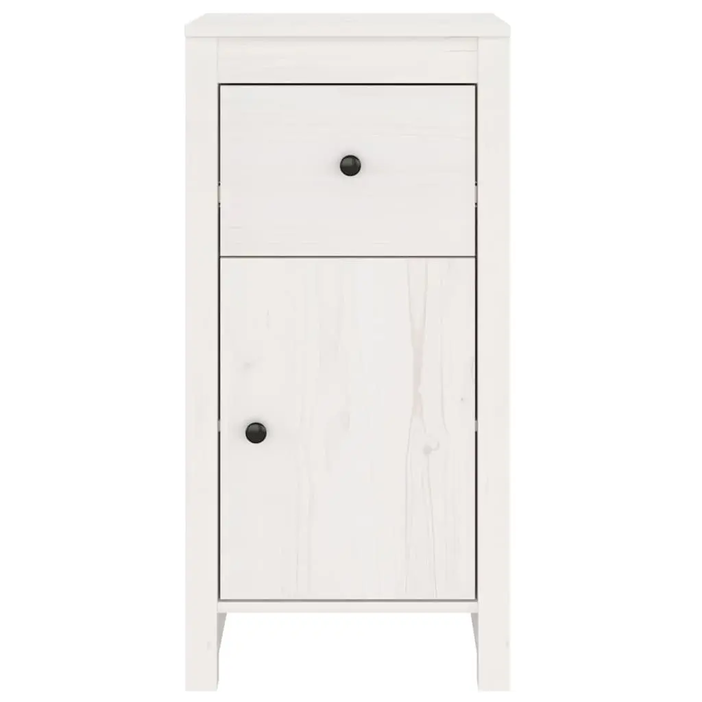 Sideboards 2 pcs White 40x35x80 cm Solid Wood Pine Storage Cabinet Furniture
