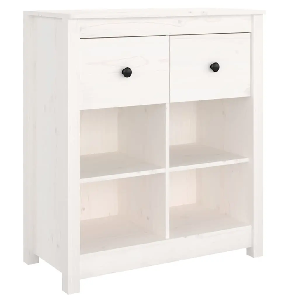 White Sideboard 70x35x80 cm with Drawers