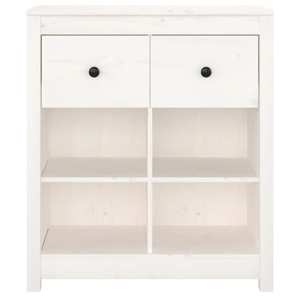 White Sideboard 70x35x80 cm with Drawers