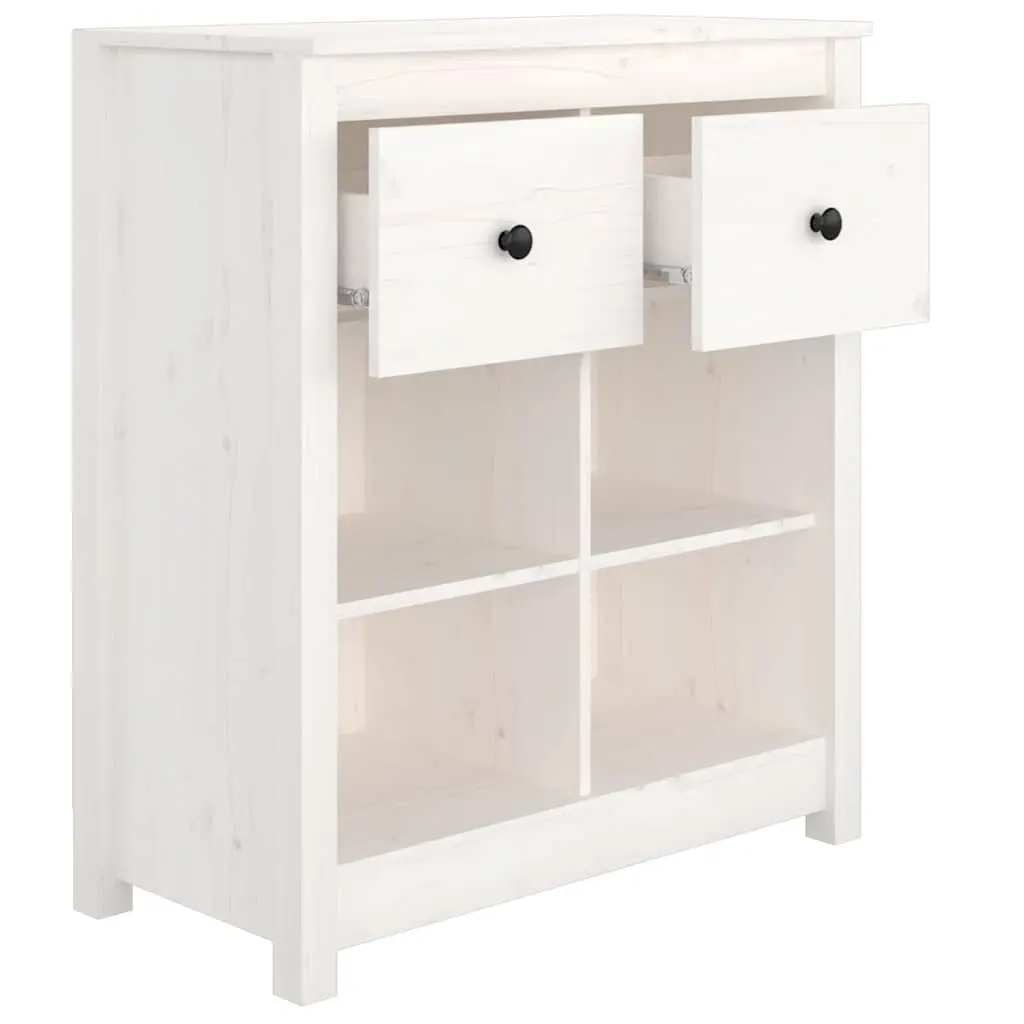 White Sideboard 70x35x80 cm with Drawers