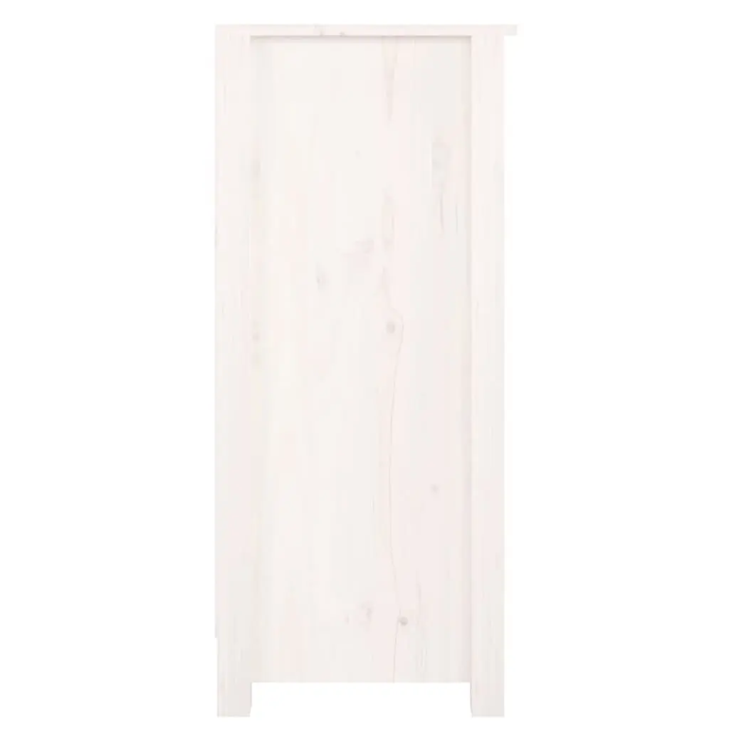 White Sideboard 70x35x80 cm with Drawers