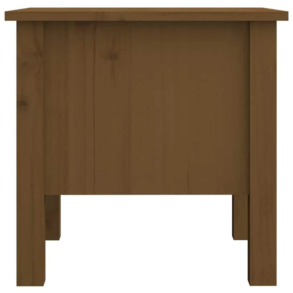 Honey Brown Solid Wood Pine End Tables Set of 2