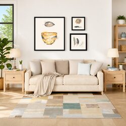 Side Tables Set of 2 Solid Wood Pine End Table Drawer Storage Living Room