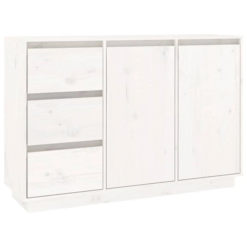 White Pine Wood Sideboard with 2 Doors & 3 Drawers