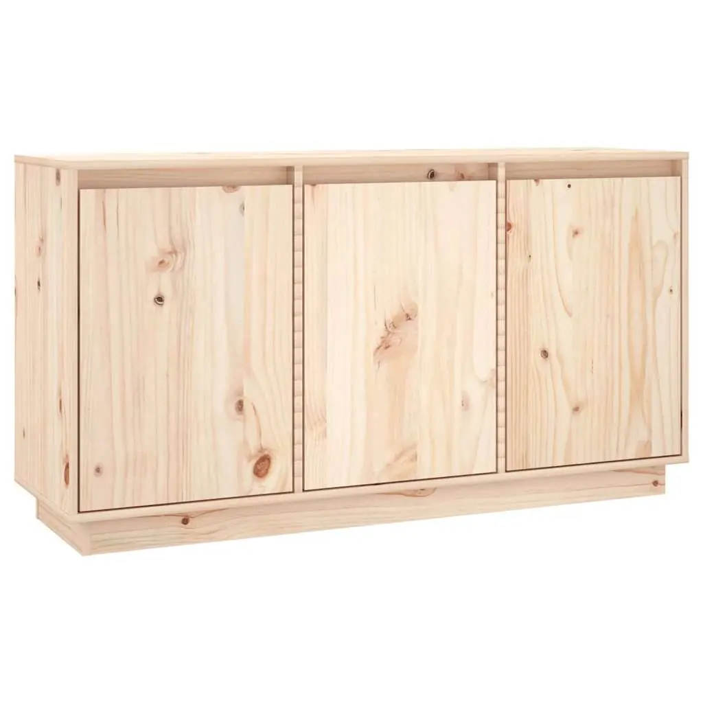 Sideboard Solid Wood Pine 111x34x60 cm Brown Storage Cabinet Cupboard Furniture