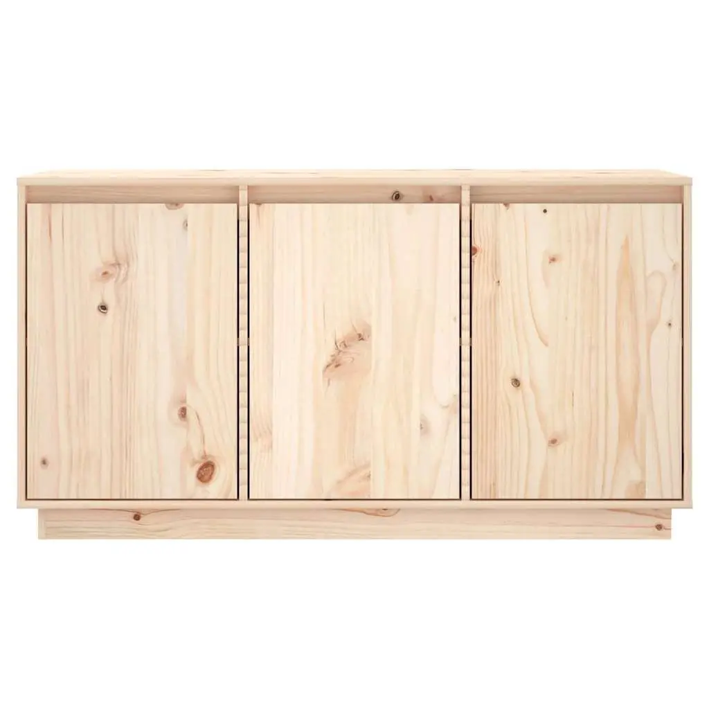 Sideboard Solid Wood Pine 111x34x60 cm Brown Storage Cabinet Cupboard Furniture