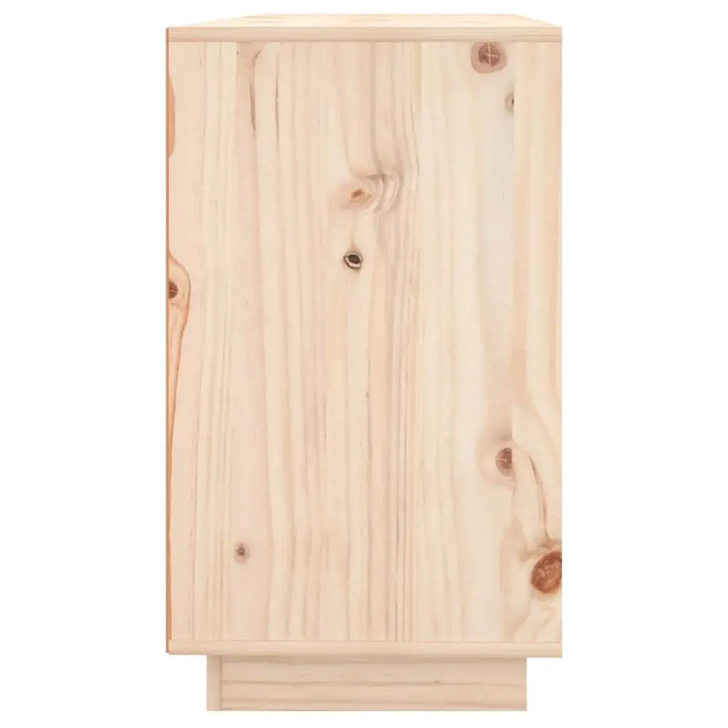 Sideboard Solid Wood Pine 111x34x60 cm Brown Storage Cabinet Cupboard Furniture
