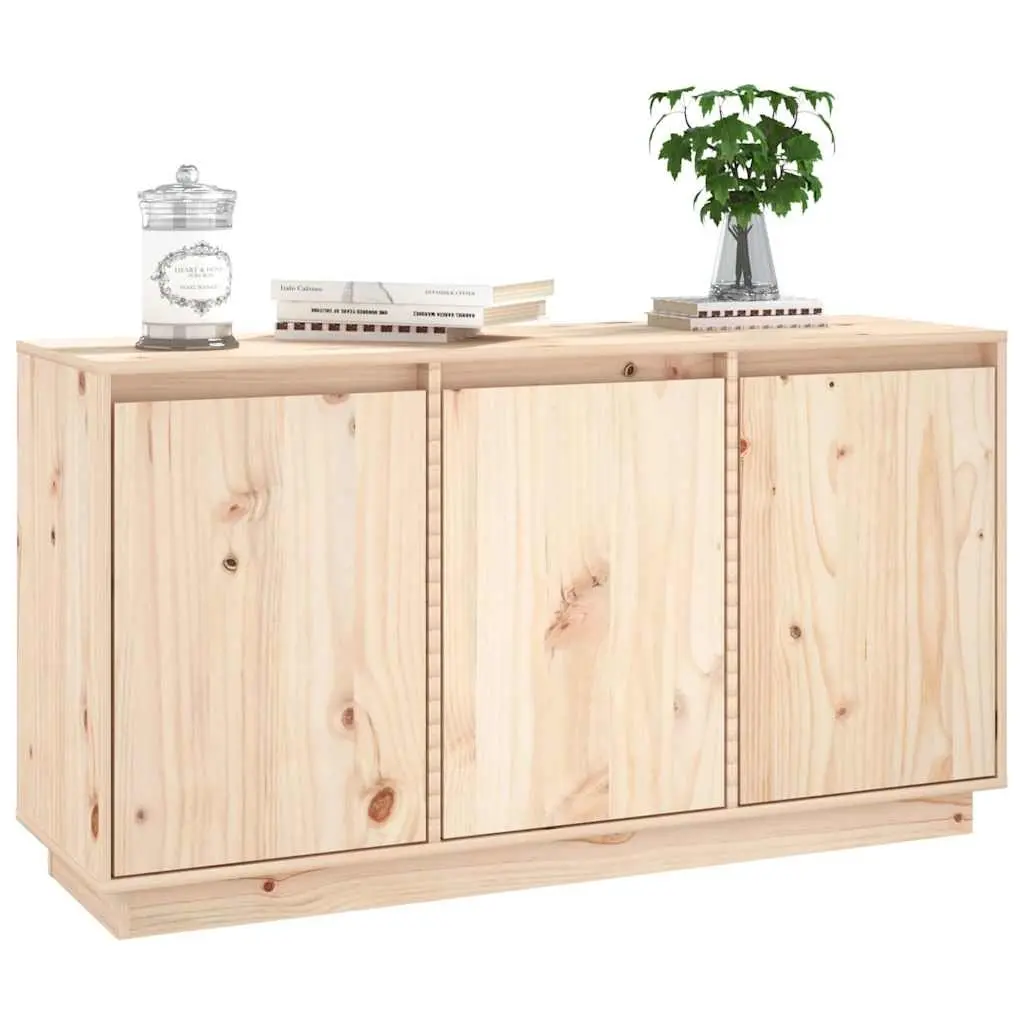 Sideboard Solid Wood Pine 111x34x60 cm Brown Storage Cabinet Cupboard Furniture
