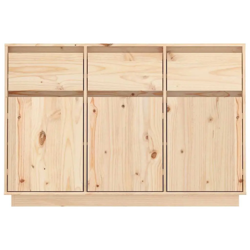 Solid Pine Wood Sideboard 111x36x75 cm Brown