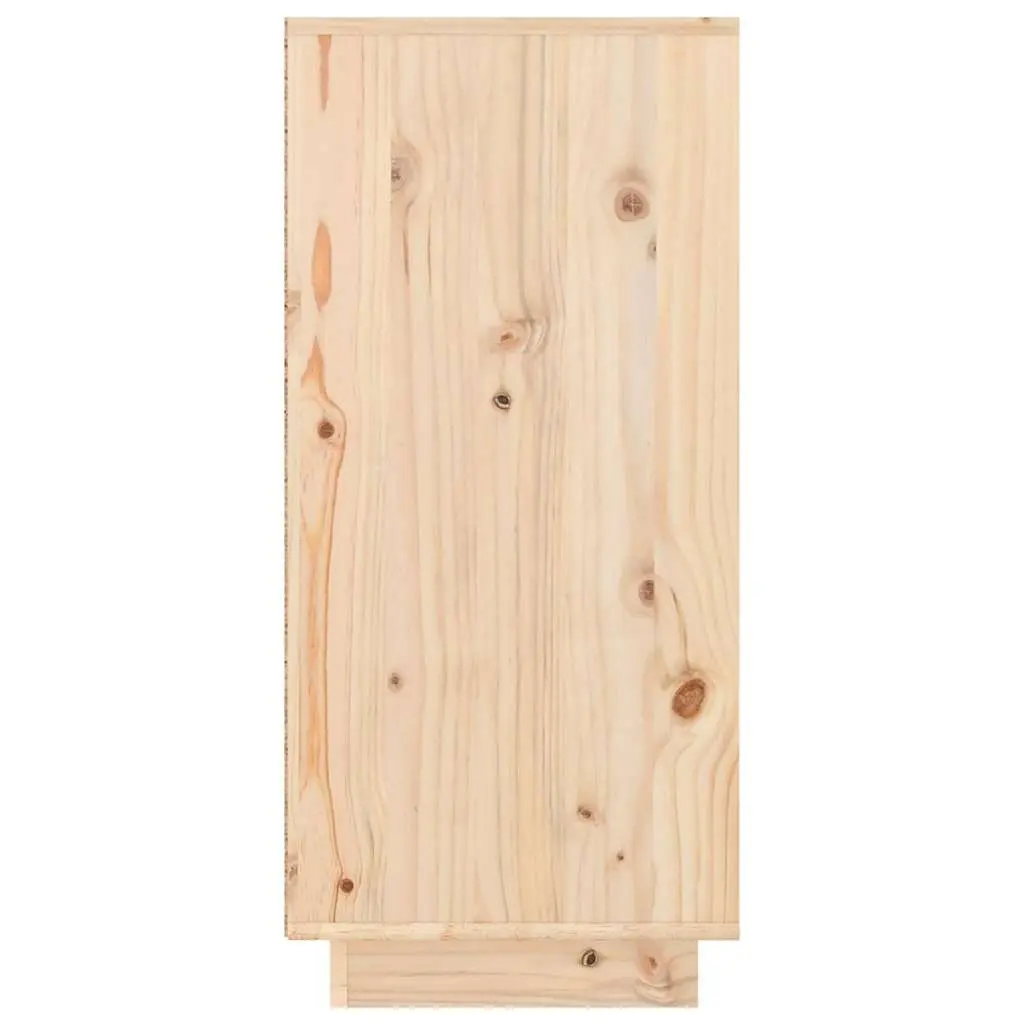 Solid Pine Wood Sideboard 111x36x75 cm Brown