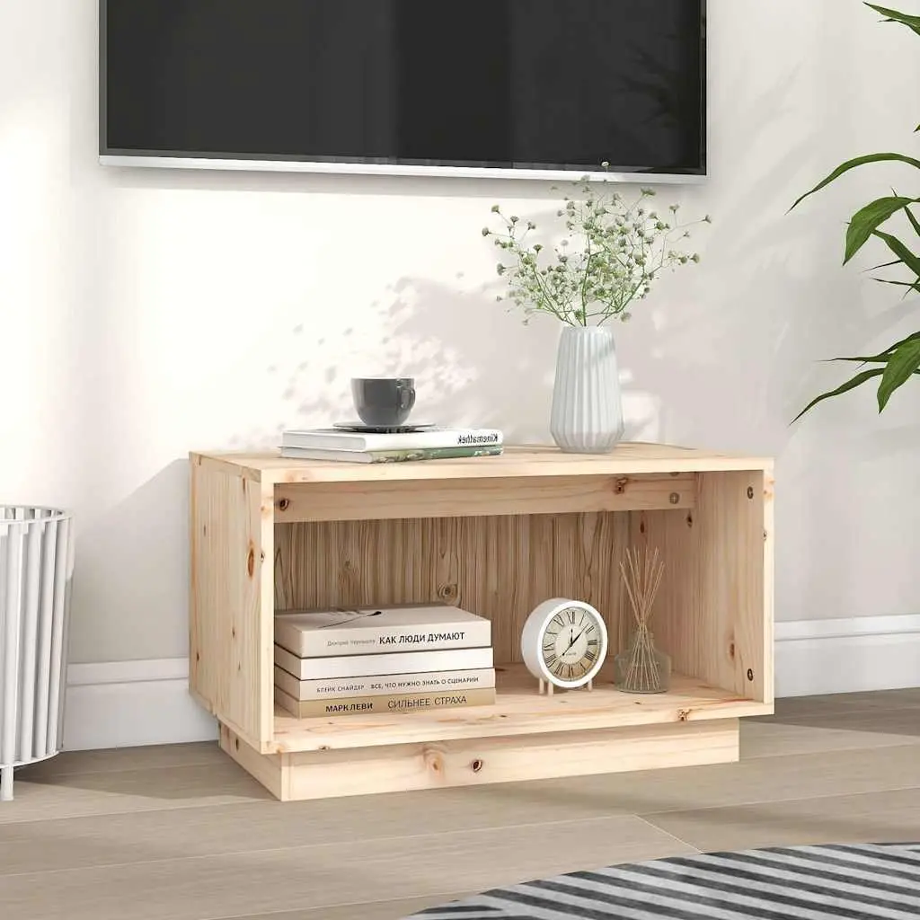Solid Pine Wood TV Cabinet for Organized Living Room