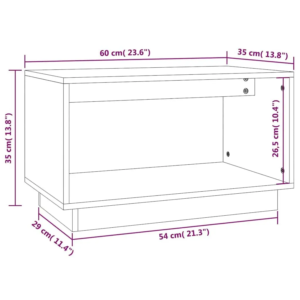 Solid Pine Wood TV Cabinet for Organized Living Room