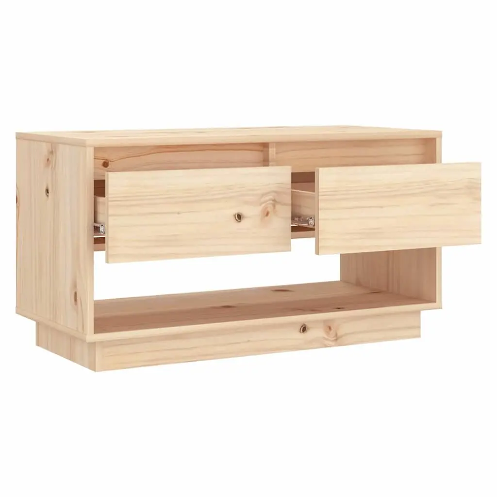 Solid Pine Wood TV Cabinet with Drawers