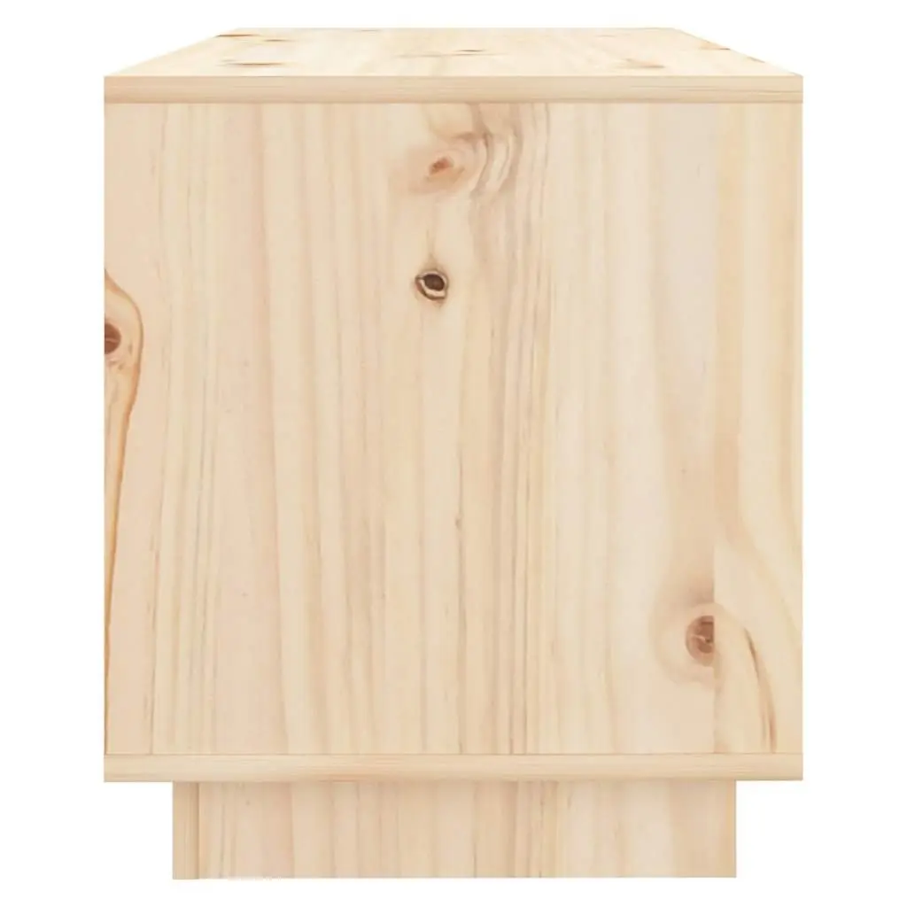 Solid Pine Wood TV Cabinet with Drawers