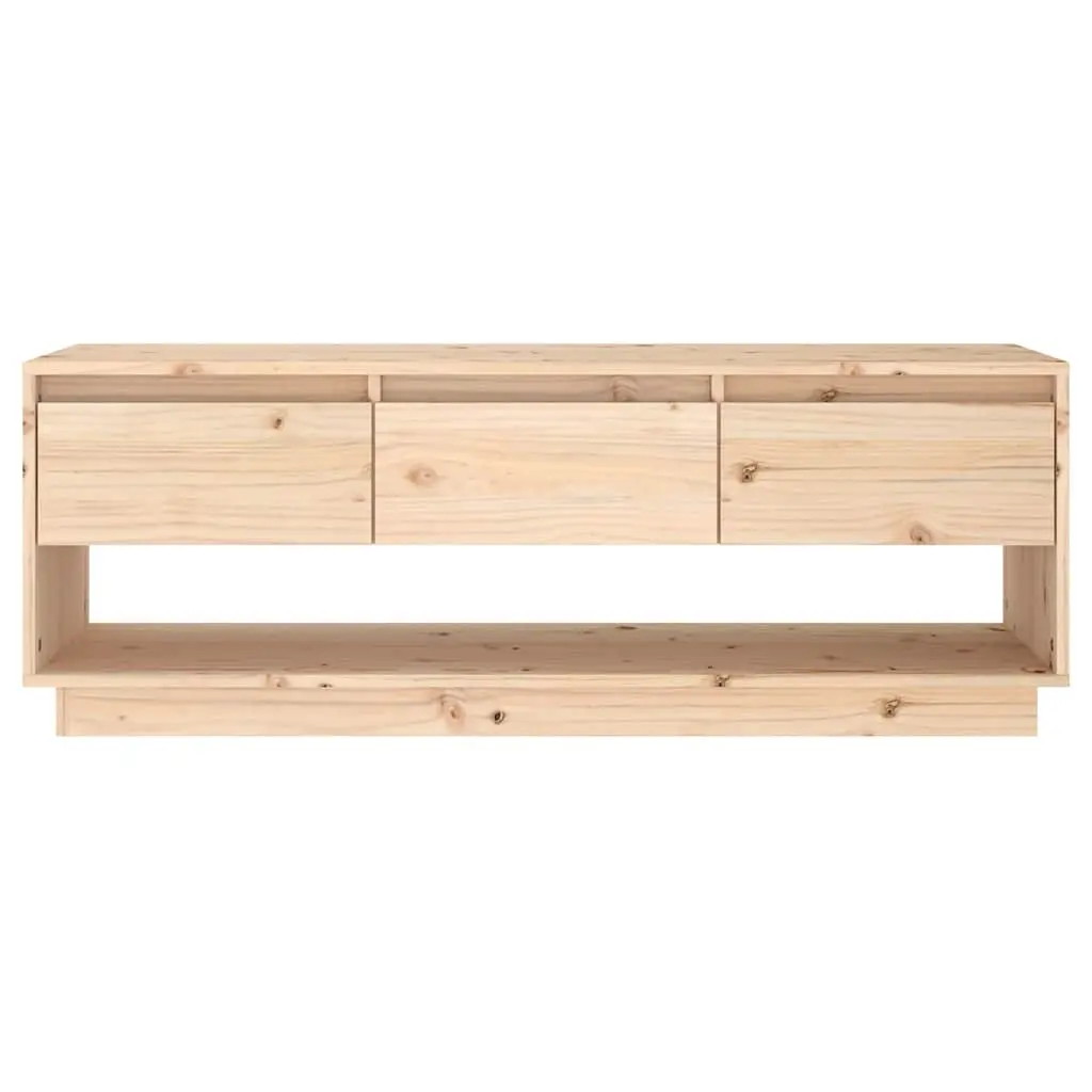 TV Cabinet Solid Pine Wood 110.5x34x40 cm Brown