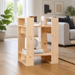 Elegant Solid Wood Pine Book Cabinet and Room Divider