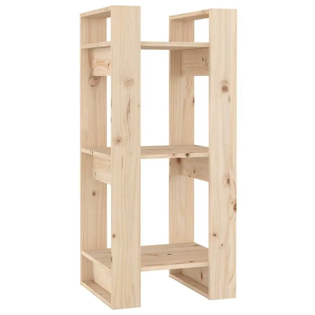 Solid Pine Wood Book Cabinet 41x35x91cm Brown