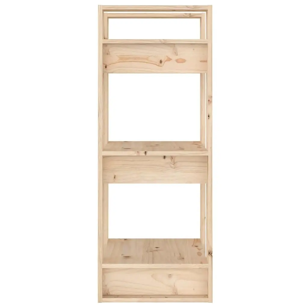 Solid Pine Wood Book Cabinet 41x35x91cm Brown