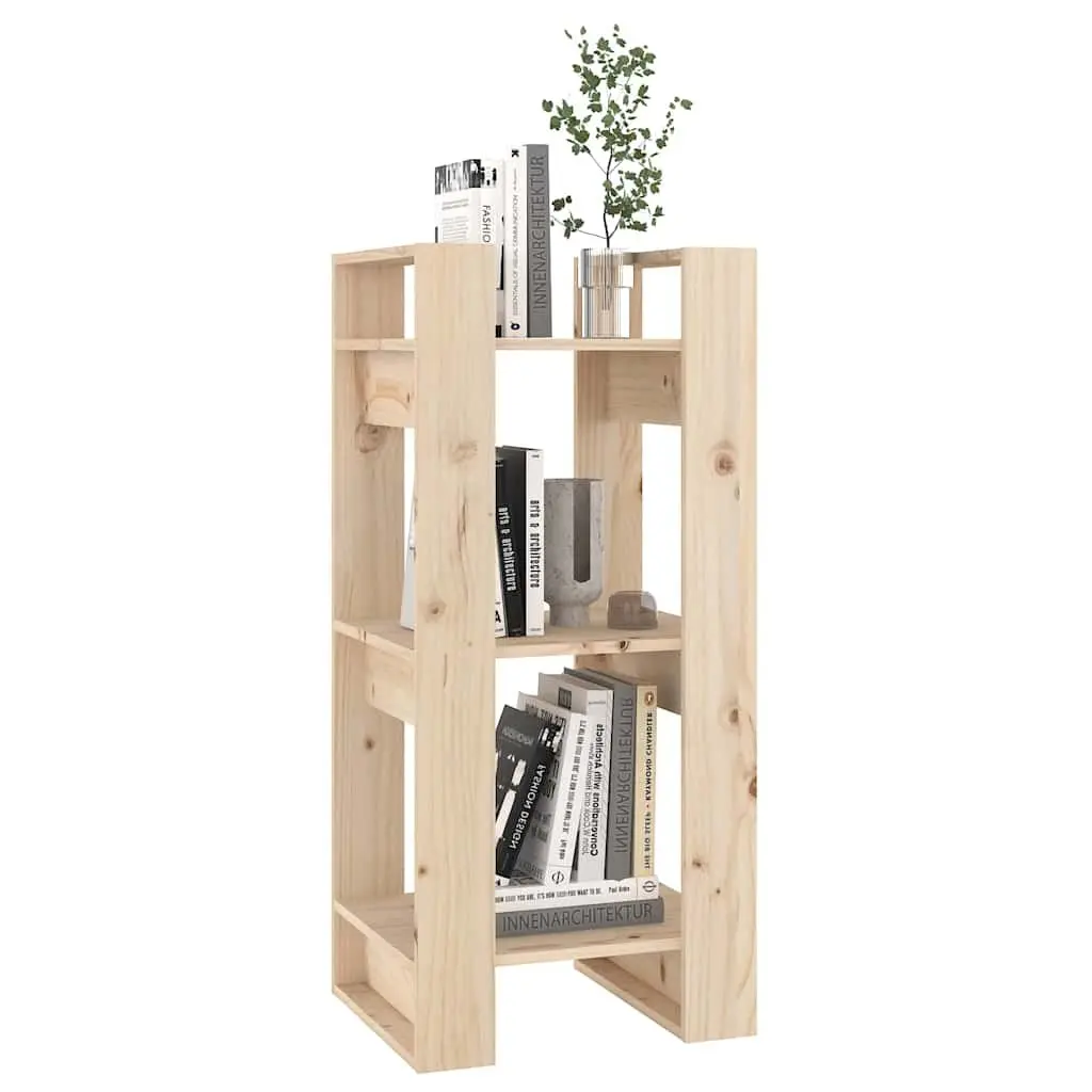 Solid Pine Wood Book Cabinet 41x35x91cm Brown