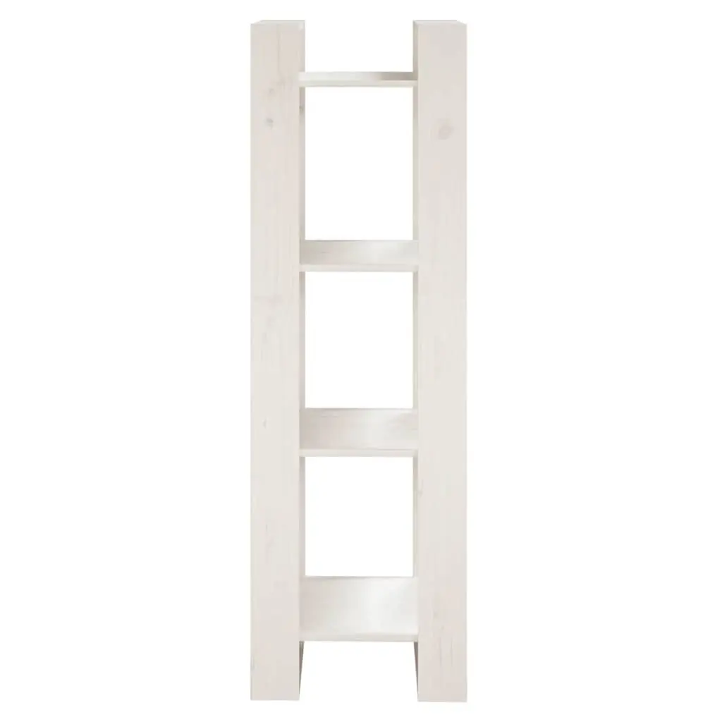 White Wooden Book Cabinet and Room Divider