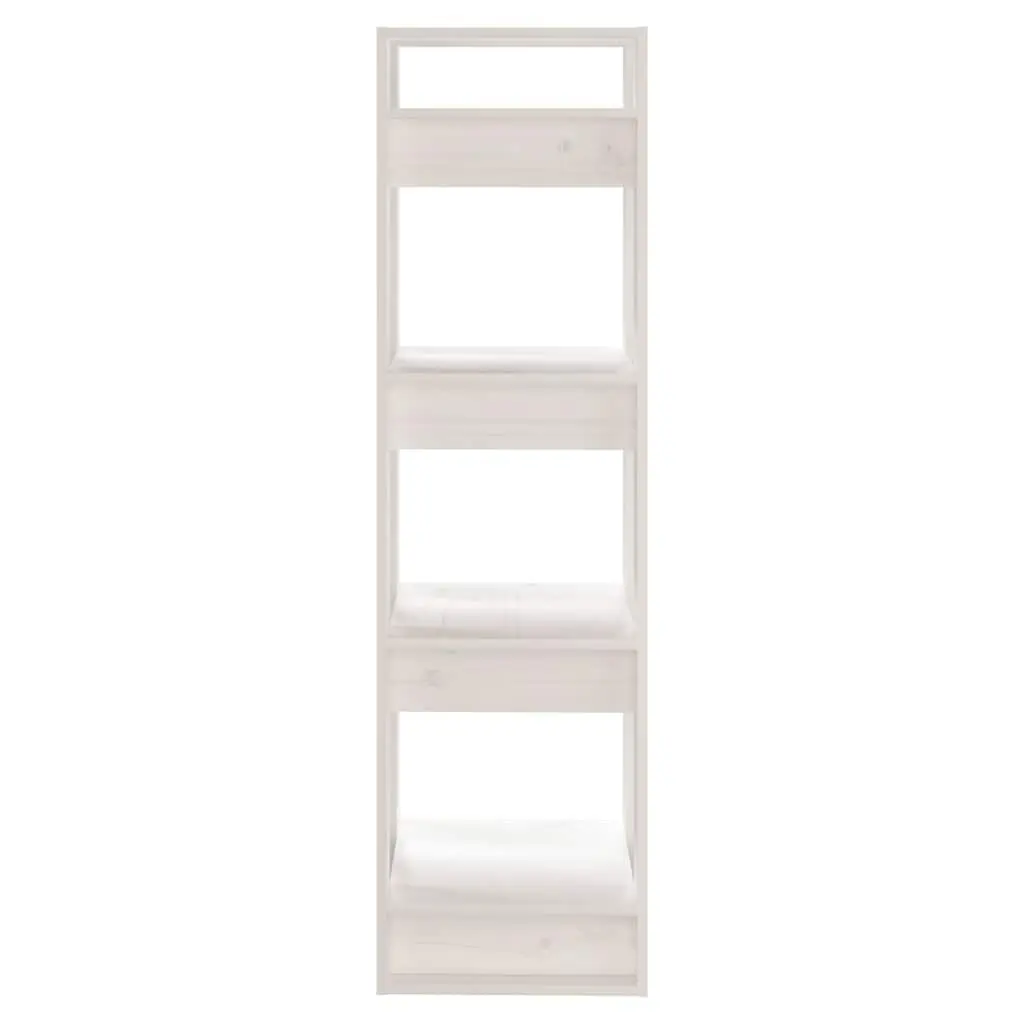 White Wooden Book Cabinet and Room Divider