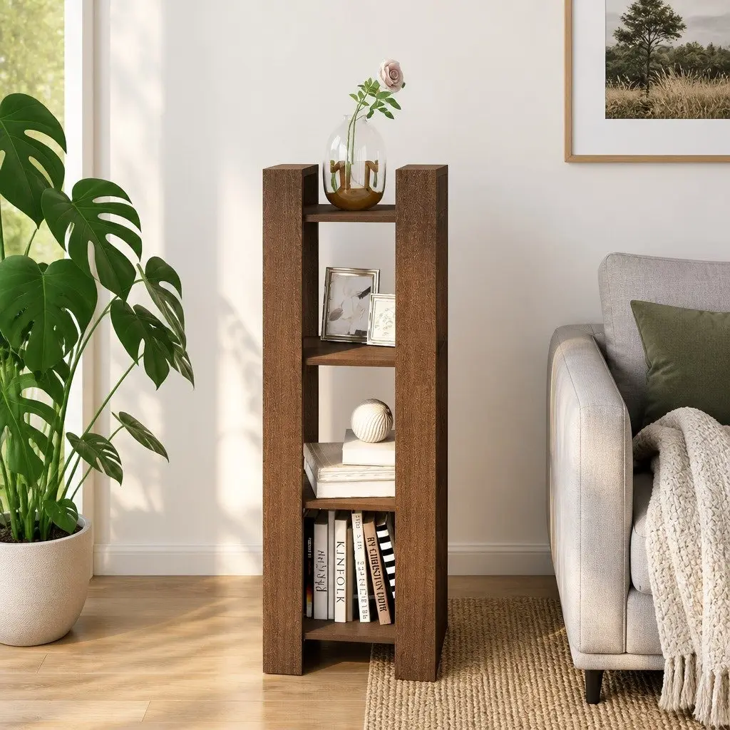 Book Cabinet Solid Pine Wood 41x35x125 cm Brown