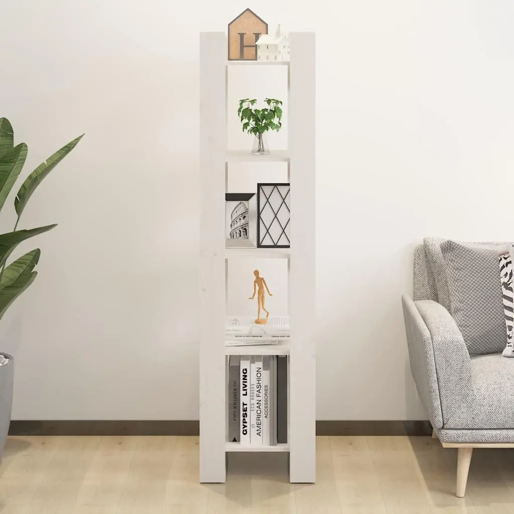 White Book Cabinet Room Divider 41x35x160 cm