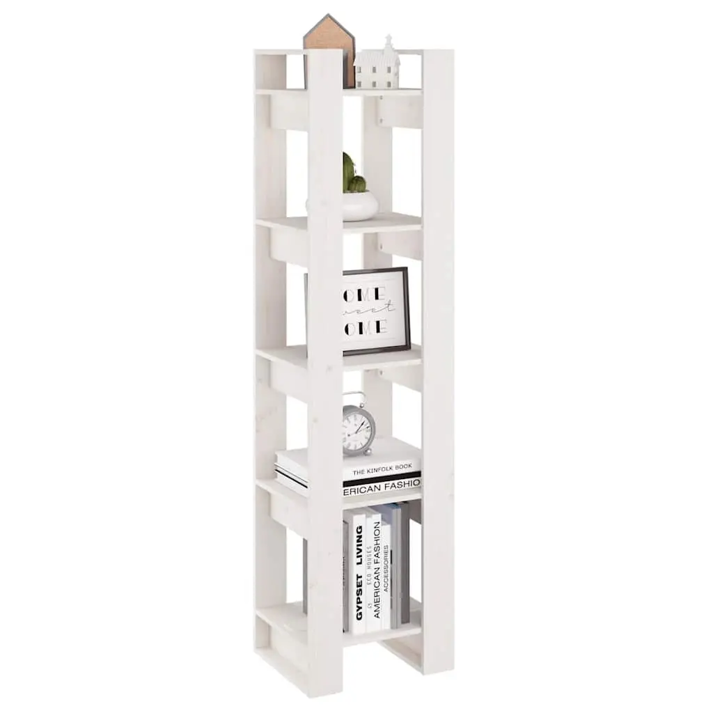 White Book Cabinet Room Divider 41x35x160 cm