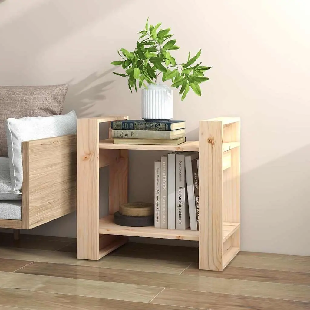 Solid Pine Wooden Book Cabinet 60x35x57cm