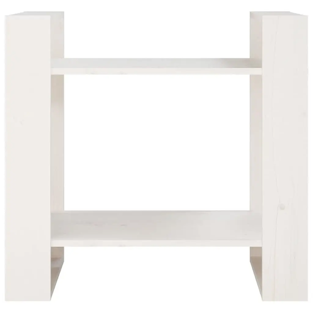 White Wooden Book Cabinet with Room Divider Functionality