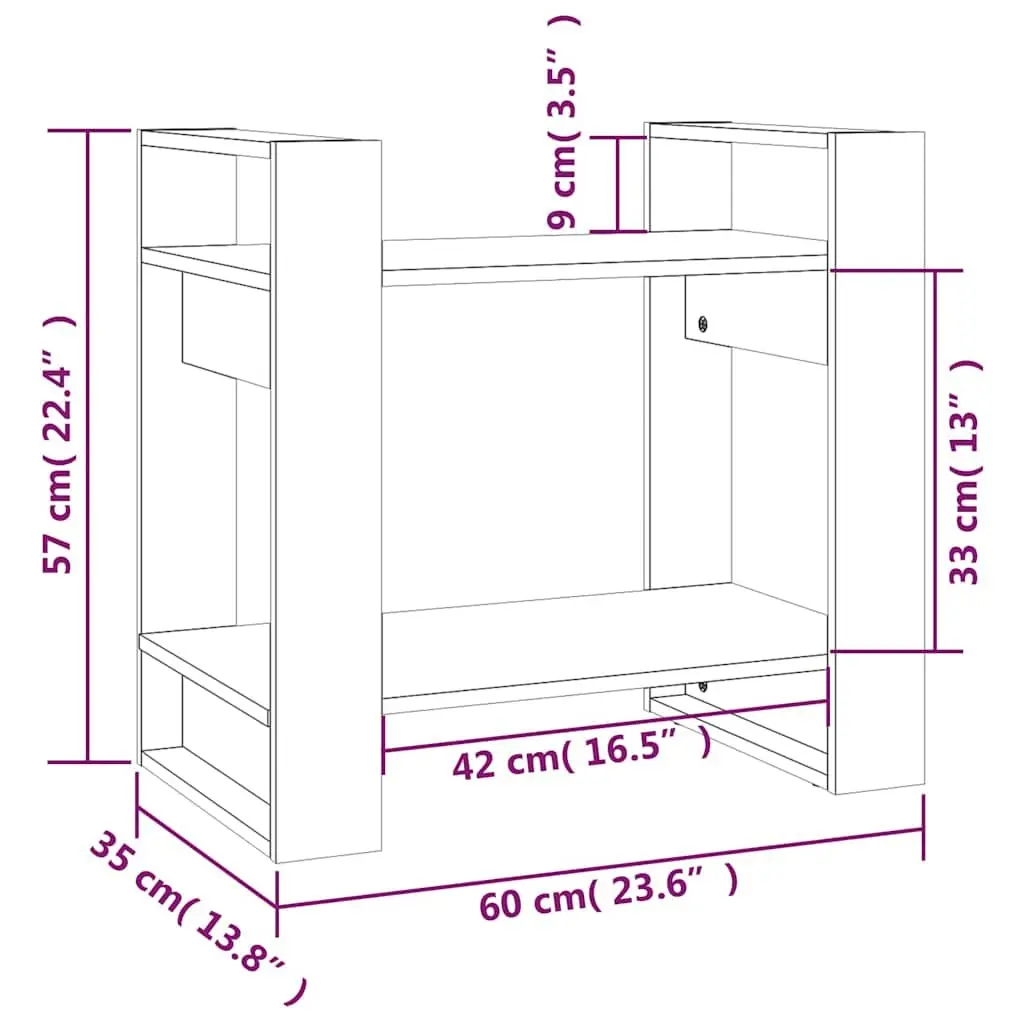 Black Solid Pine Wood Book Cabinet with Dual Functionality