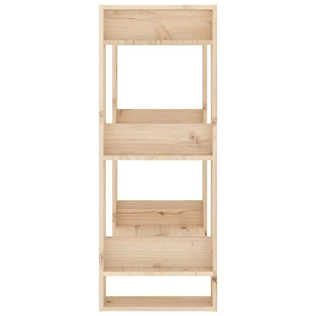 Solid Wood Pine Book Cabinet Room Divider 60x35x91cm Brown Shelving Storage
