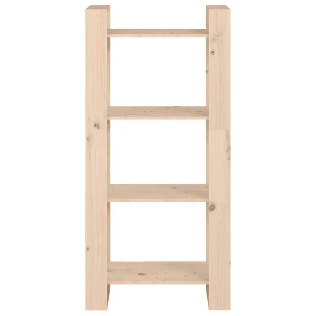 Solid Wood Book Cabinet Room Divider Pine 60x35x125cm Brown Bookshelf Storage