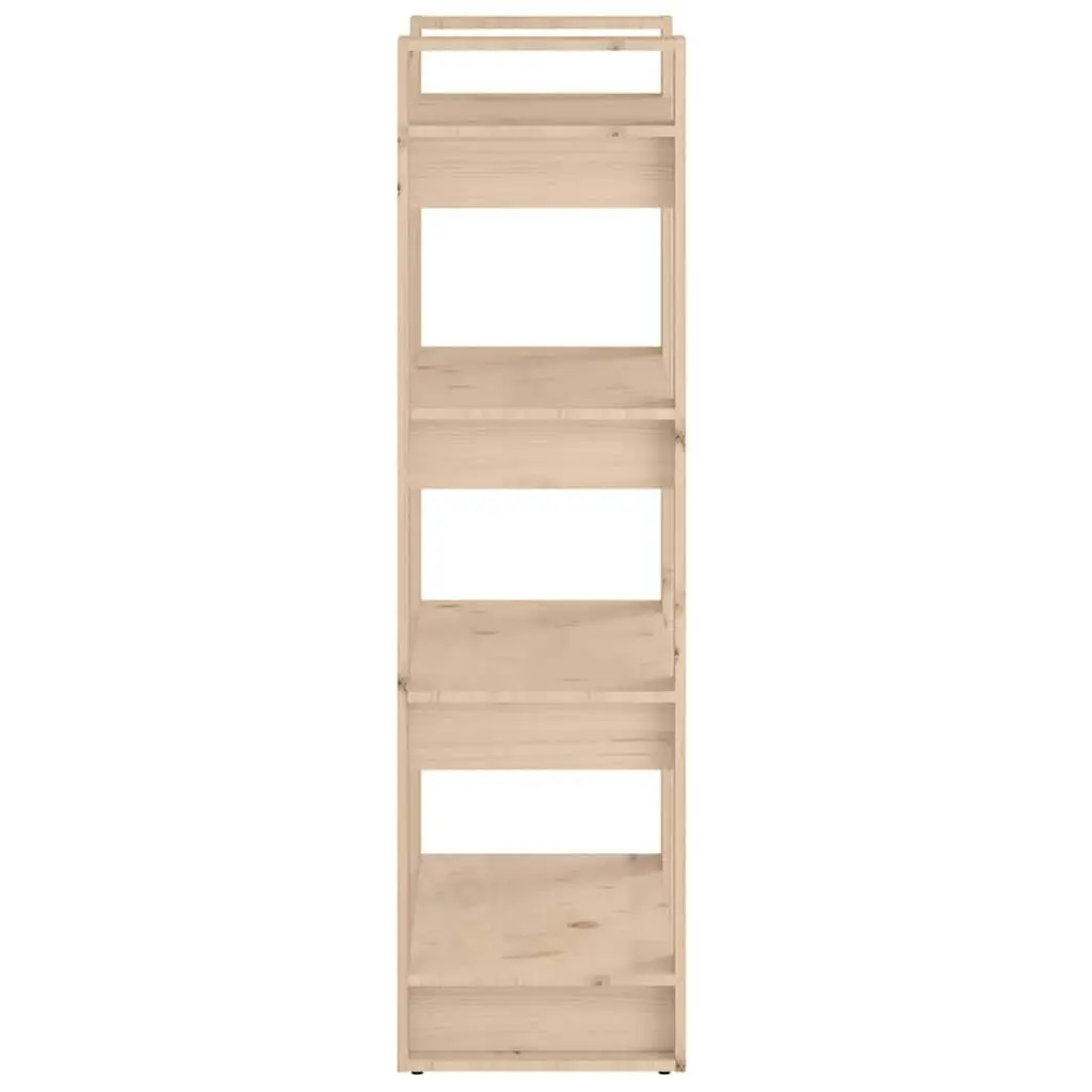 Solid Wood Book Cabinet Room Divider Pine 60x35x125cm Brown Bookshelf Storage