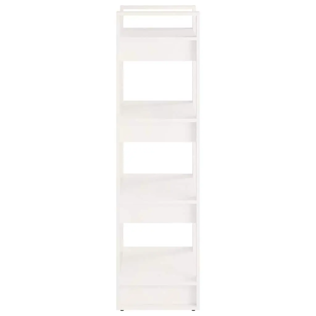 White Solid Wood Book Cabinet for Storage and Division