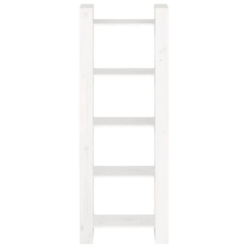 White Solid Pine Book Cabinet Room Divider 60x35x160 cm