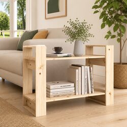 Solid Pine Wood Book Cabinet 80x35x56.5cm Room Divider