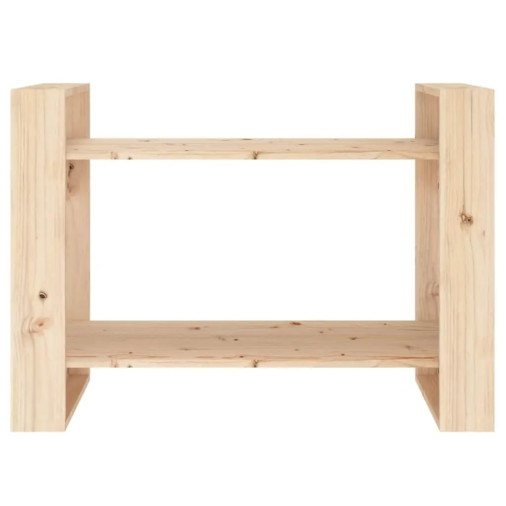 Book Cabinet Solid Pine Wood 80x35x56.5cm Brown Room Divider Bookshelf Storage Shelves