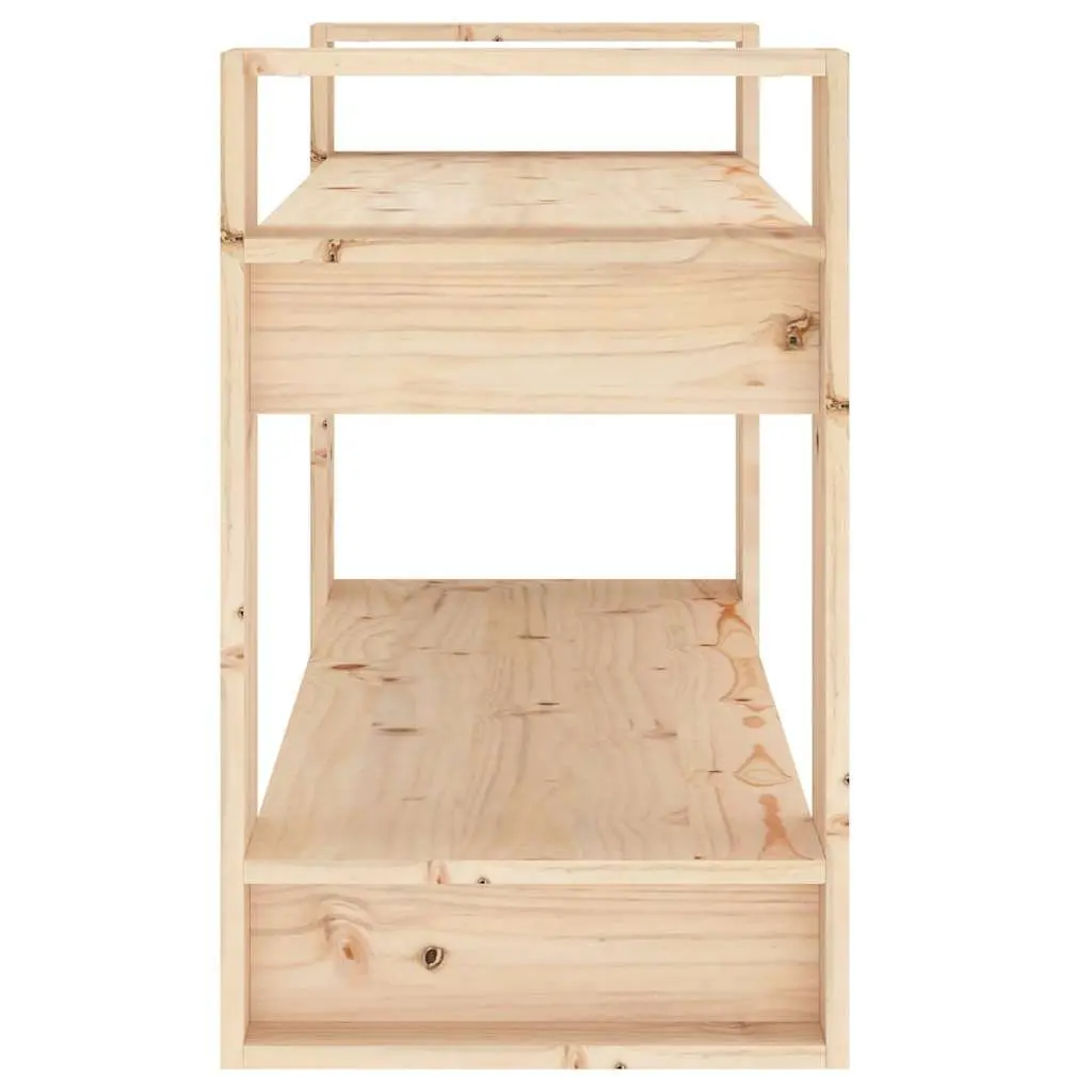 Book Cabinet Solid Pine Wood 80x35x56.5cm Brown Room Divider Bookshelf Storage Shelves
