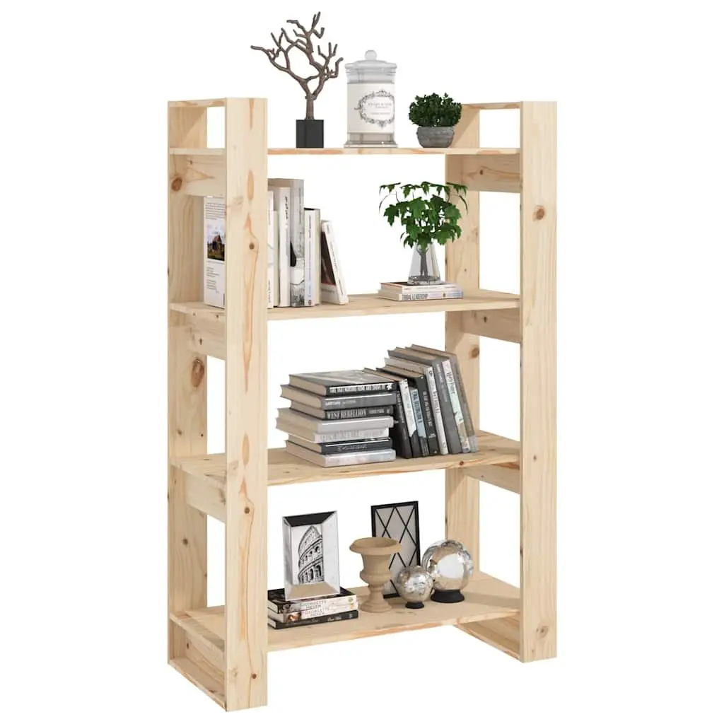 Solid Pine Wood Book Cabinet Room Divider 80x35x125cm