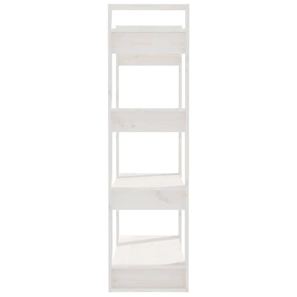 Solid Pine Wood Book Cabinet Divider in White