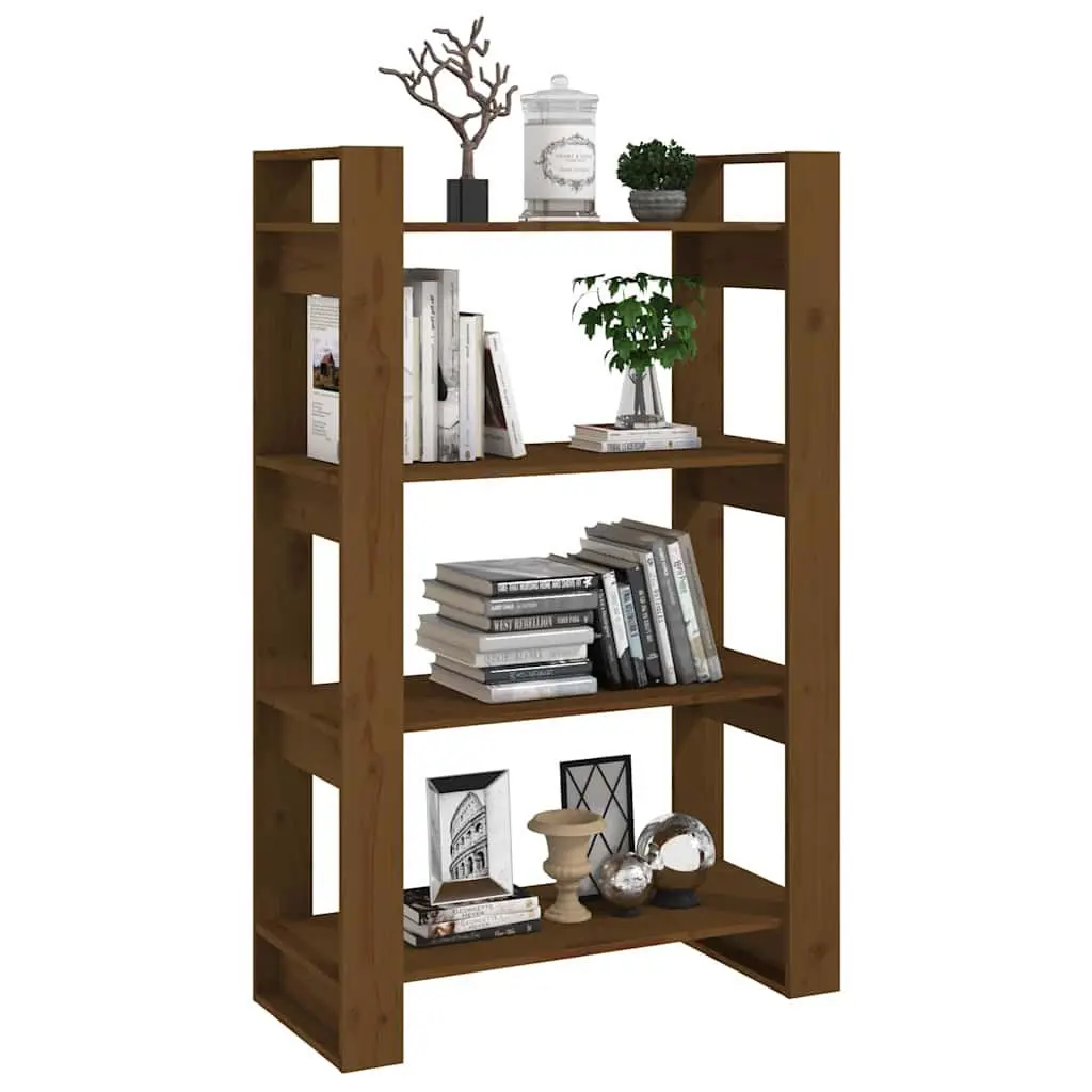 Solid Pine Wood Book Cabinet Room Divider 80x35x125cm