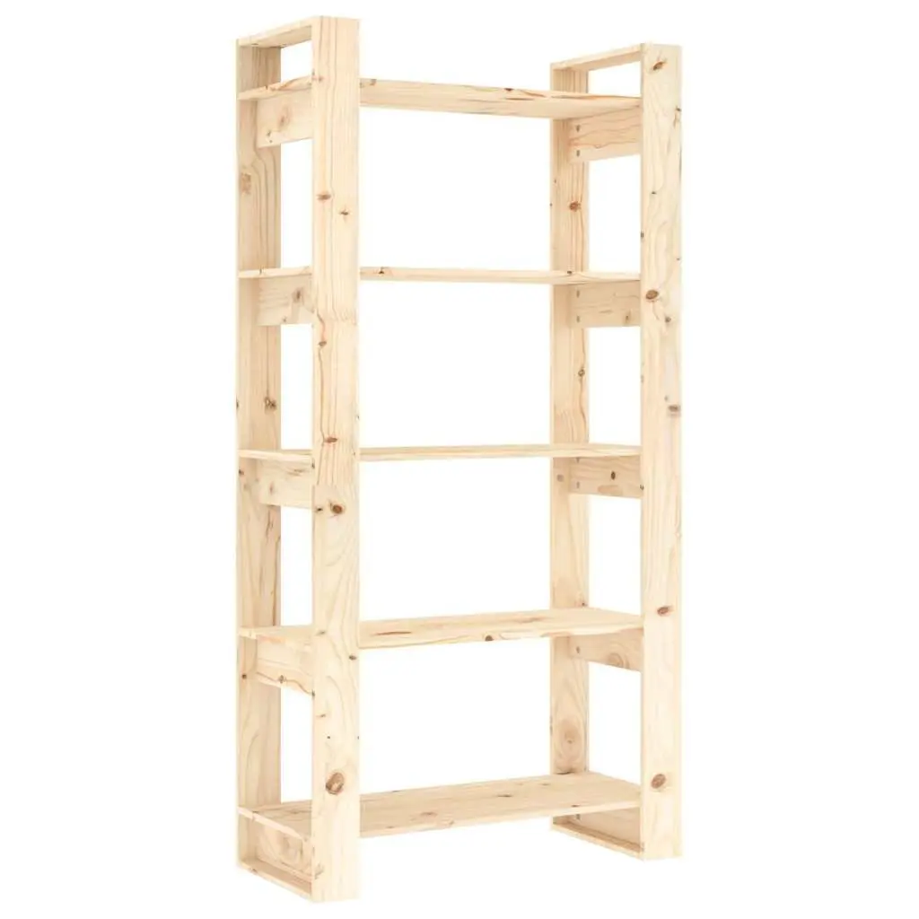 Solid Pine Wood Book Cabinet with Room Divider Function