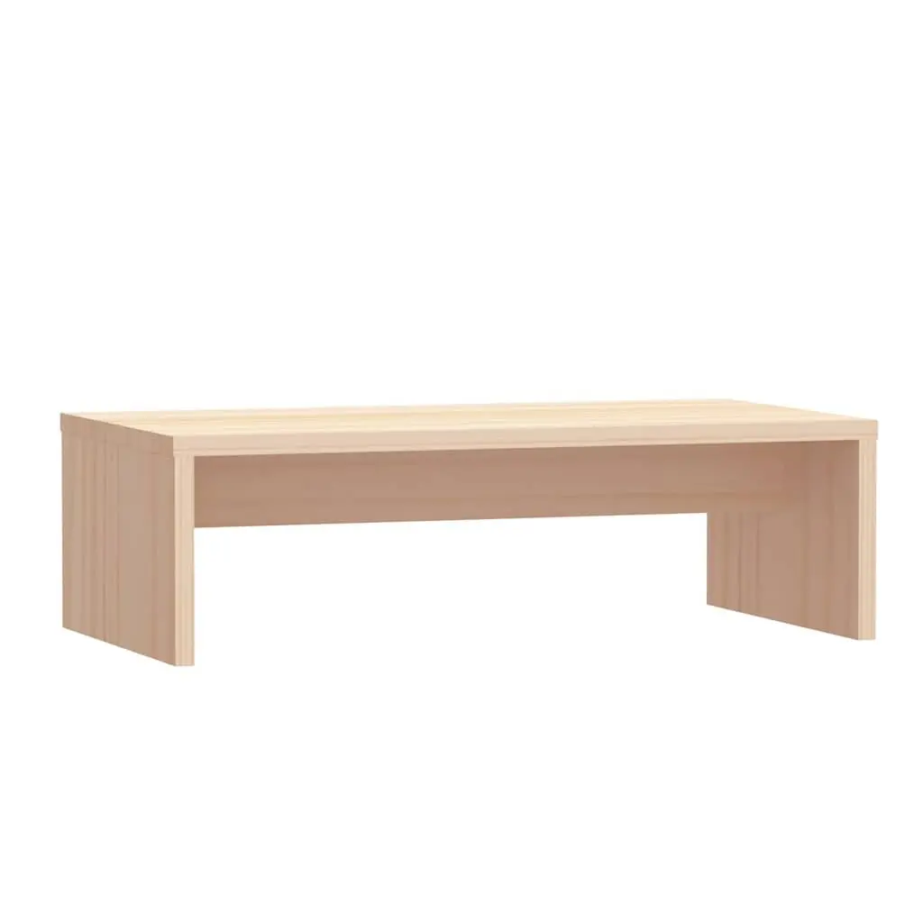 Monitor Stand Solid Pine Wood 50x27x15cm Brown