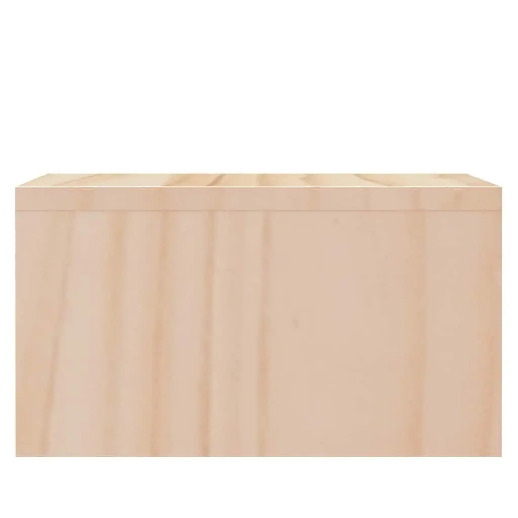 Monitor Stand Solid Pine Wood 50x27x15cm Brown