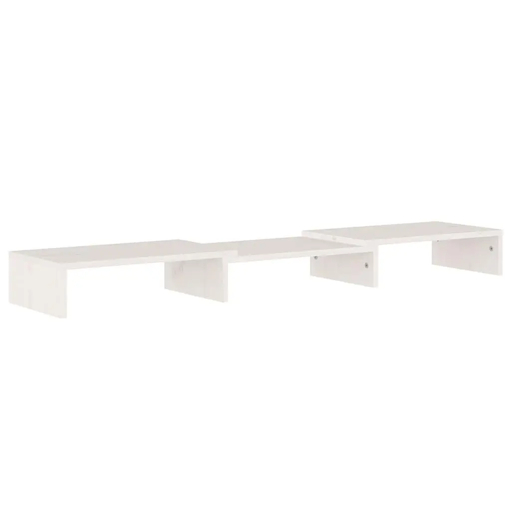 Adjustable Monitor Stand with Solid Pine Wood for Storage